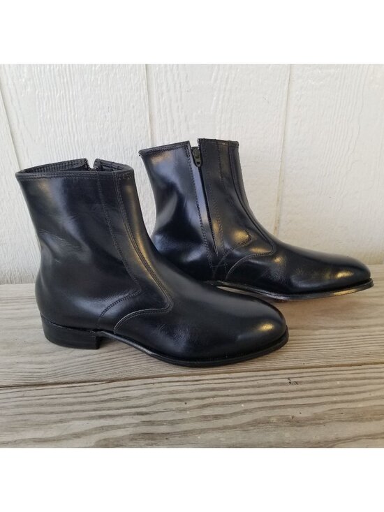 Lehigh Classic Mens Black Leather Ankle Side Zip Boots Steel Toe 9 E 1830 USA main image 11